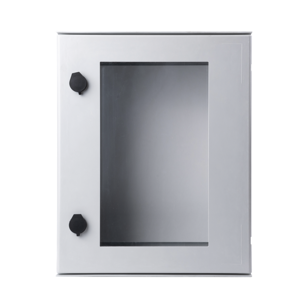 [PST-4050-20PT] Gabinete de Poliéster IP65 Puerta Transparente, Uso en Intemperie (400 x 500 x 200 mm) con Placa Trasera Interior de Plástico (Incluye Chapa y Llave).