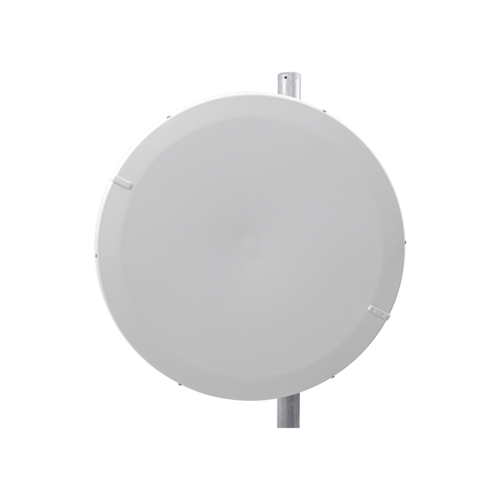 Antena Direccional de Alto Rendimiento/ Parábola profunda para mayor aislamiento al ruido / 29 ± 1 dBi / 4.9 - 6.4 GHz / Conectores N-Hembra / Fácil Montaje y Soporte de acero inoxidable / Radomo Incluido