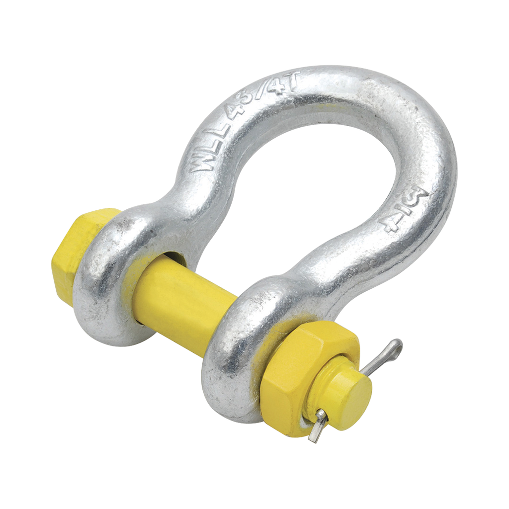 Grillete de Acero forjado de 5/8 con chaveta. Carga Máxima: 2,950 Kg.