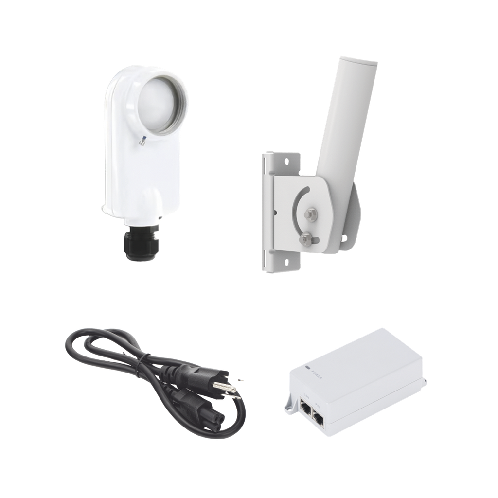 [C5X-PACK] Kit de radio C5X, rango de frecuencia extendida (4.9 a 6.4 GHz),  incluye inyector POE, cable de alimentación y montaje universal para tubo o poste