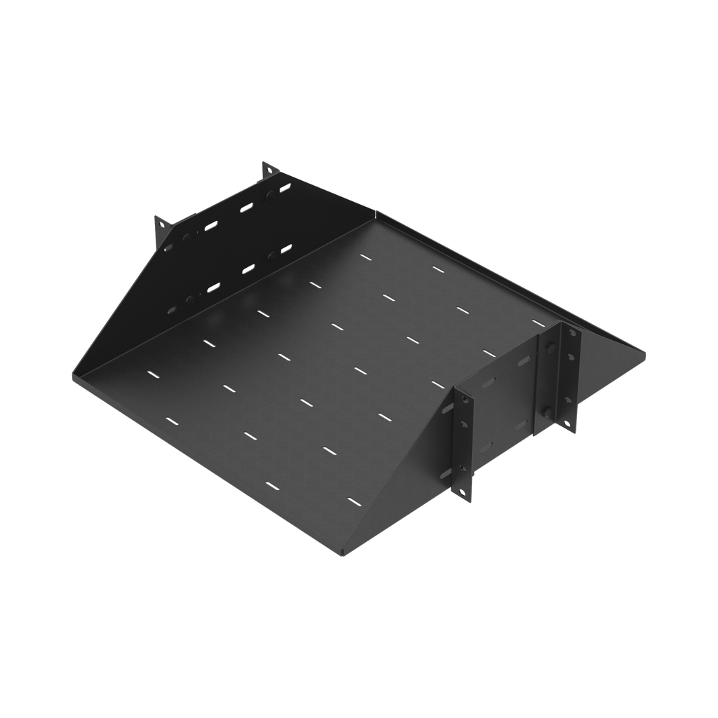 Charola para Soportar Equipos en Rack de 19, Profundidad Ajustable hasta 484 mm. 150 Kg  de Carga, Compatible con Racks de Doble Perforación, 3U