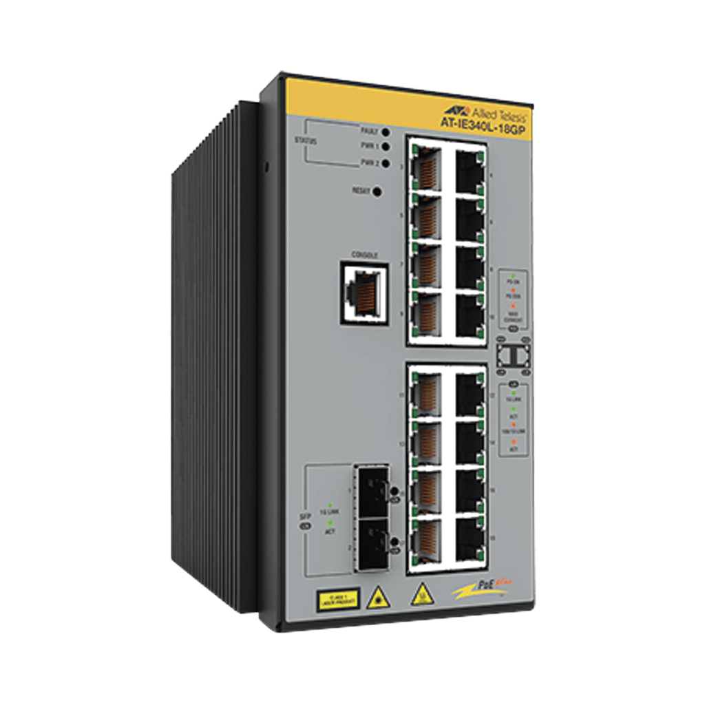 Switch Industrial Capa 3, 16x 10/100/1000-T PoE+, 2x SFP 1G