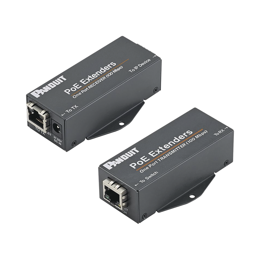 [POEXKIT1] Kit de Extensor PoE/PoE+, Hasta 610 Metros (2000 ft) con Cable Cat5e o Cat6, 10/100Mbps, Incluye Transmisor, Receptor y Fuente de Alimentación