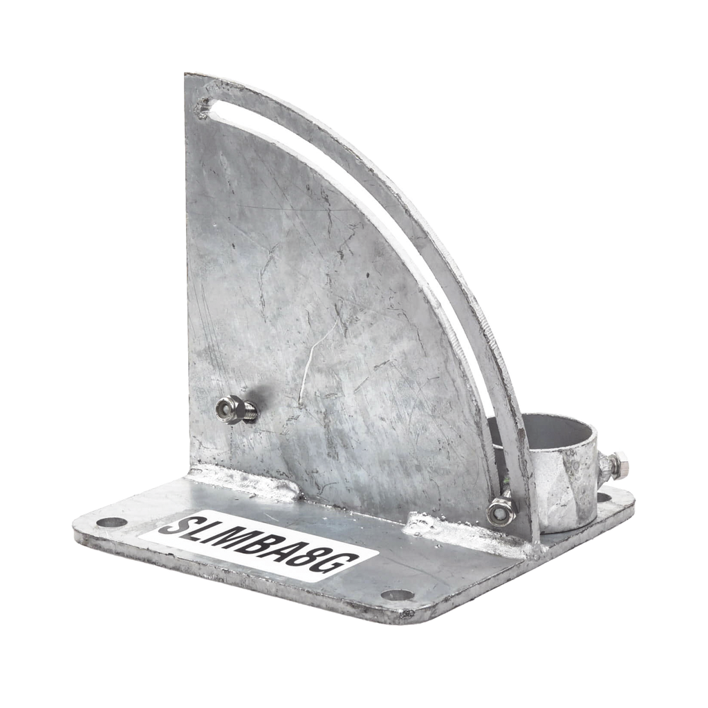 [SLM-BA-8G] Base para Mástil con Ajuste de Ángulo. Diámetros de Mastil: 1 a 2