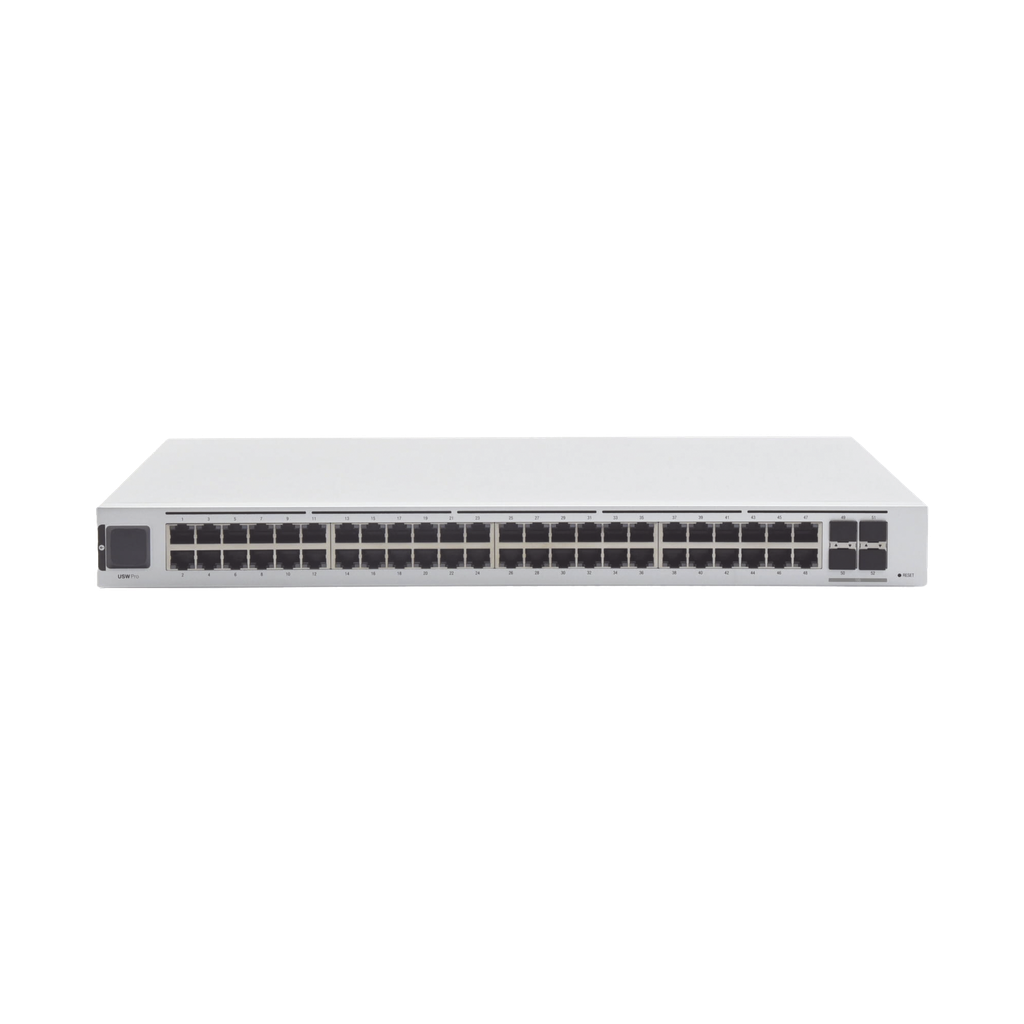 [USW-PRO-48] UniFi Switch USW-Pro-48, Capa 3 de 48 puertos Gigabit RJ-45 + 4 puertos 1/10G SFP+, pantalla informativa