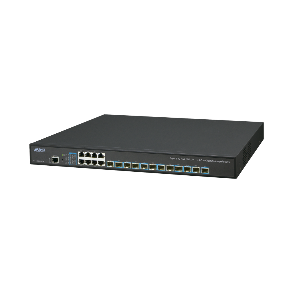 [XGS-6350-12X8TR] Switch Administrable Capa 3, 12 Puertos SFP de 10G, 8 Puertos 10/100/1000T, Con Alimentación Redundante (2 Fuentes de Alimentación AC).