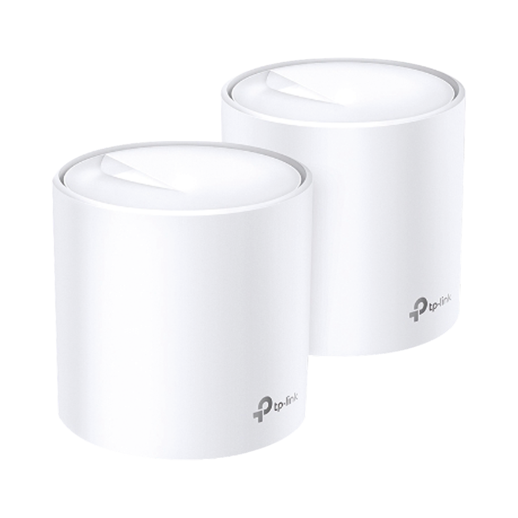 [DECOX20-2PACK] Kit 2 Routers Inalámbricos MESH Interior para Hogar / Doble Banda Wi-Fi 6 AX1800 Mbps / 2 Puerto Gigabit WAN/LAN / 2 Antenas Internas / Administración Mediante la App Deco (iOS, Android) / Protección HomeShield