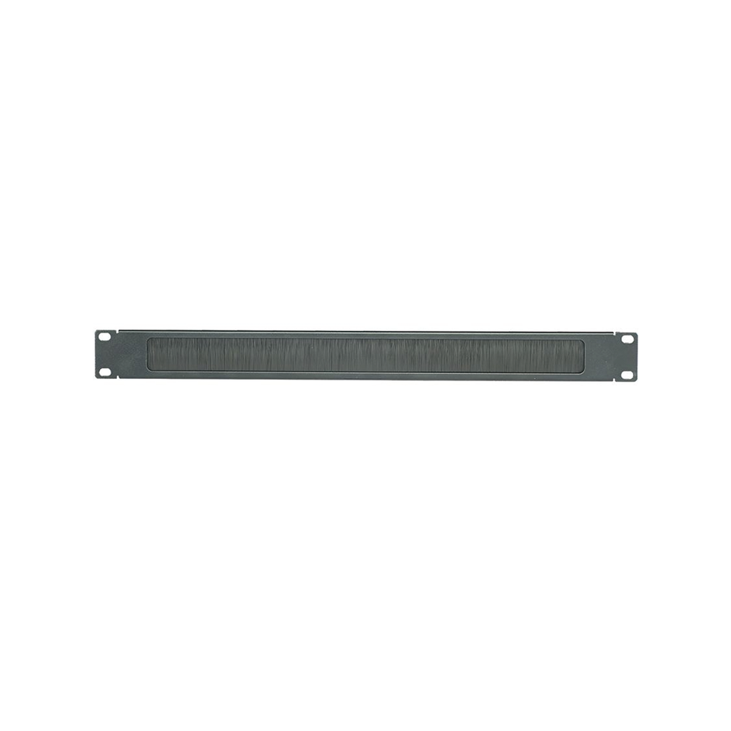 [BR1B] Tapa Ciega para Rack de 19in, Tipo Cepillo de Nylon, para Paso de Cables y Mejor Manejo Térmico, Color Negro, 1 UR