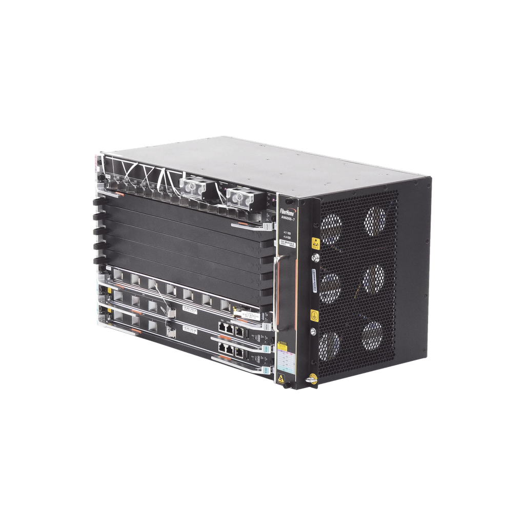[AN6000-7] OLT Carrier Class Modular GPON, 6 Ranuras de Servicio, Incluye 1 Tarjeta de Servicio 16 puertos GPON, crecimiento hasta 96 puertos GPON, 6 UR, Gestión por UNM2000, CLI, (Incluye Instalación de software UNM2000)