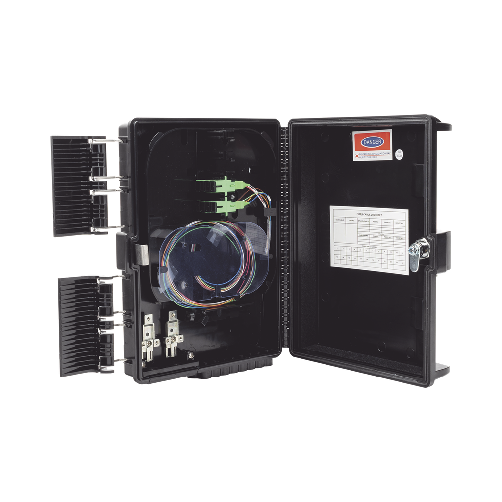 [GFS-8G] Cierre de Empalme para 24 fusiones de fibra óptica, Interior/Exterior, con 8 acopladores SC/APC y splitter 1x8 SC/APC Incluido, IP65