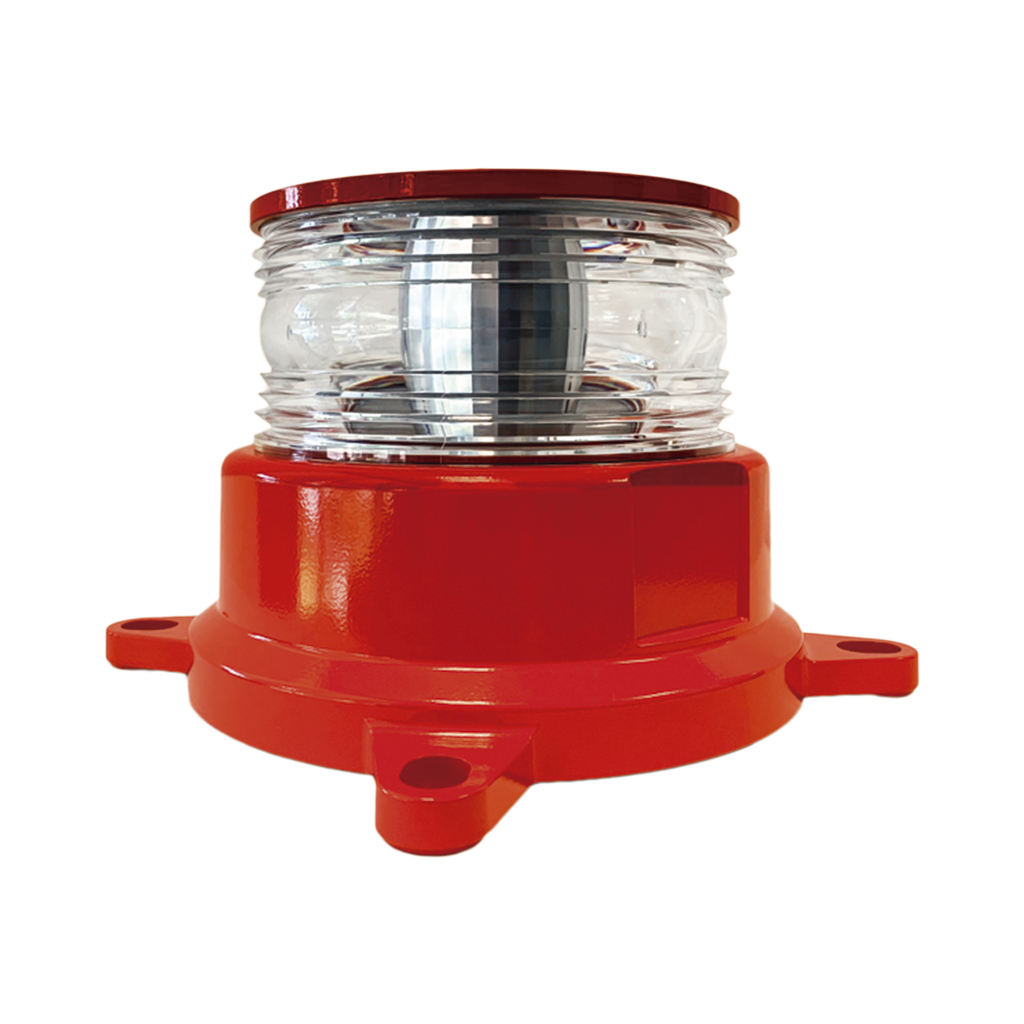 [RED-STAR-DC] Baliza LED REDSTAR Intensidad Media para Obstáculos / 2000cd Rojo + 246mW/sr IR / 360° Horizontal + 3° Vertical / Alimentación AC-DC 120-240V / Protección IEEE C62.41 / Sincronización GPS / ADSL Integrado / IR Infrarroj