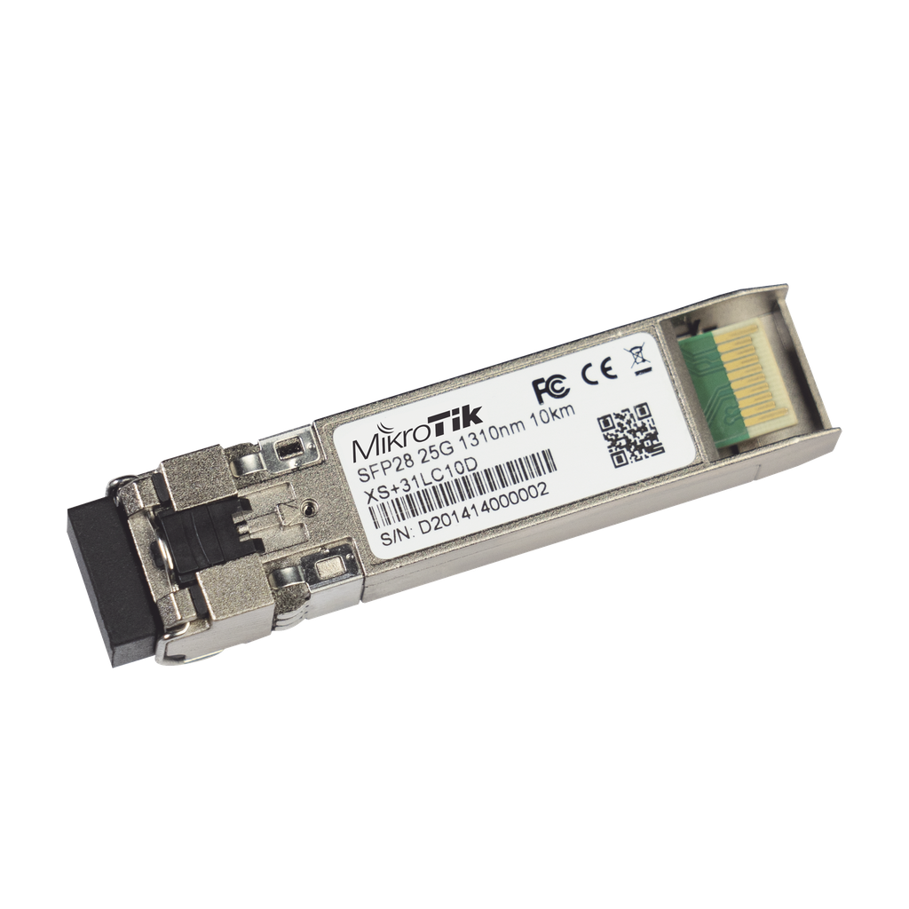 [XS+31LC10D] Transceptor MiniGbic XSFP+ 1G/10G/25G LC Duplex para fibra Mono Modo 10 Kms