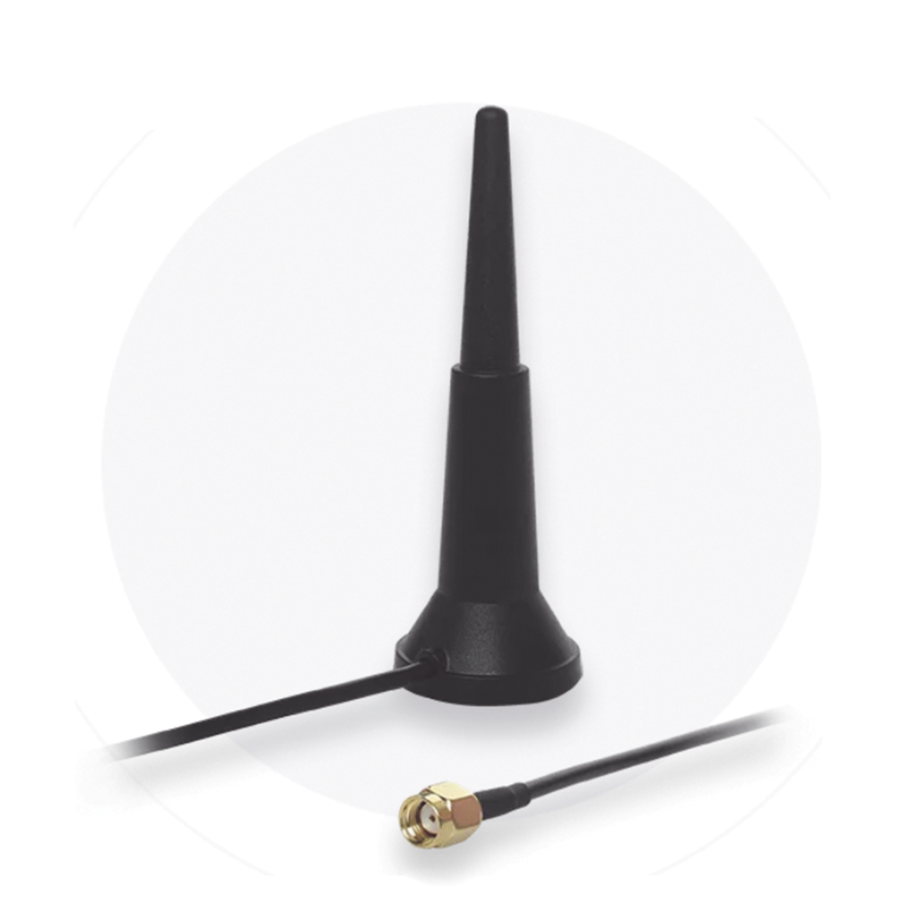 [PR1KRD30] Antena WiFi Doble Banda SMA, 3 dBi, Magnetica, cable 1.5M