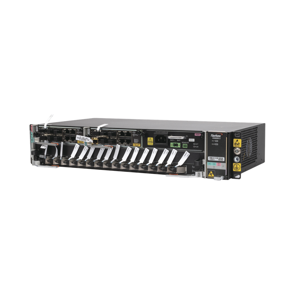 [AN6000-2-AC] OLT Carrier Class Modular GPON, 2 Ranuras, Incluye 1 Tarjeta GPOA de 16 puertos GPON, 1 Fuente de CA, 2 UR, Gestión por UNM2000, CLI, Incluye Instalación de Software UNM2000, (Interoperabilidad con ONU´s de Terceros sin Costo)