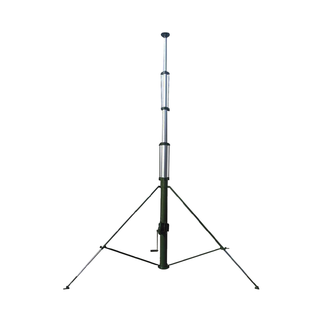 Mástil Telescópico Retraible Manual de 12 metros con Accesorios. Incluye Tripie.