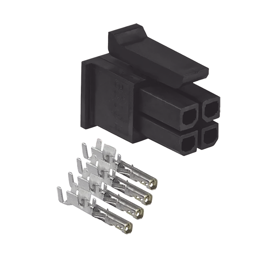 ENCHUFE DE 4 PINES CON TERMINALES DE CONTACTO