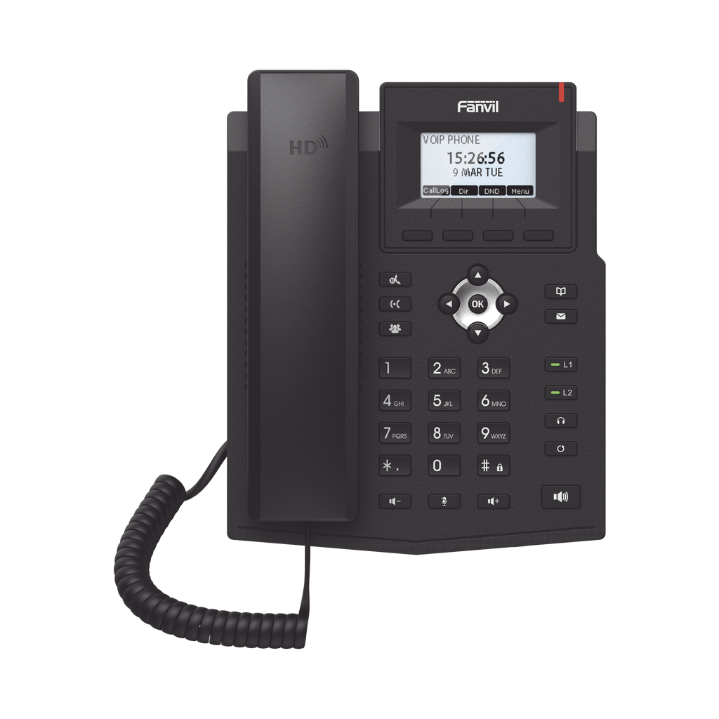 [X3SGLITE] Teléfono IP Gigabit empresarial para 2 líneas SIP con pantalla LCD, Opus y conferencia de 6 participantes, PoE.