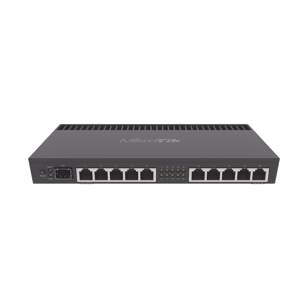 (RB4011iGS+RM) RouterBoard, CPU 4 Núcleos, 10 Puertos Gigabit Ethernet, 1 puerto SFP+