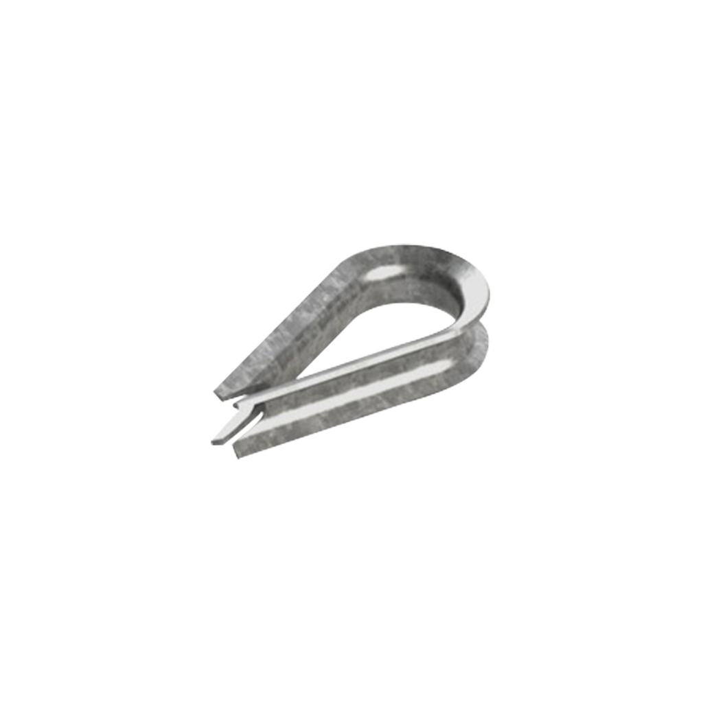 Cuello/ Guardacabo/ Rozadera para Cable de 1/4 de Acero Galv. por Inmersión.