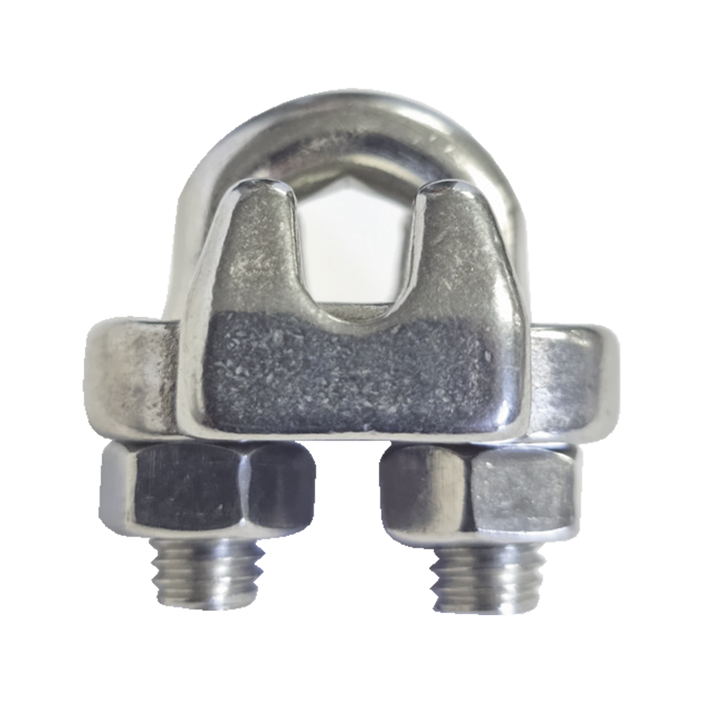Nudo/ Perro/ Abrazadera Acero Forjado para Cable de 1/8, Acero Inoxidable.