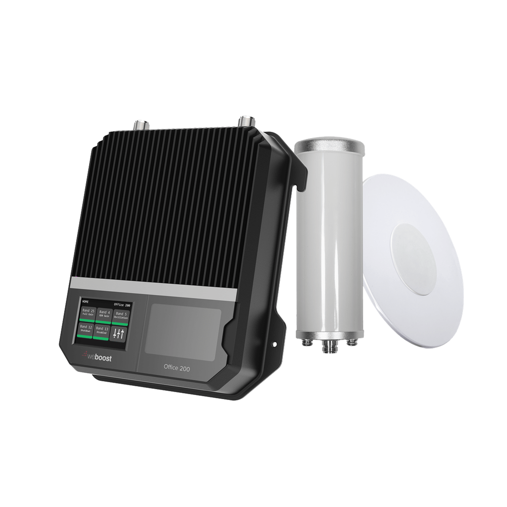 Kit Amplificador de Señal Celular 2G, 3G y 4G / Mejora llamadas convencionales y VoLTE / Amplifica señal de TELCEL, AT&T y MOVISTAR / Cubre hasta 400 m² con una antena y hasta 1600 m² con 4 antenas.