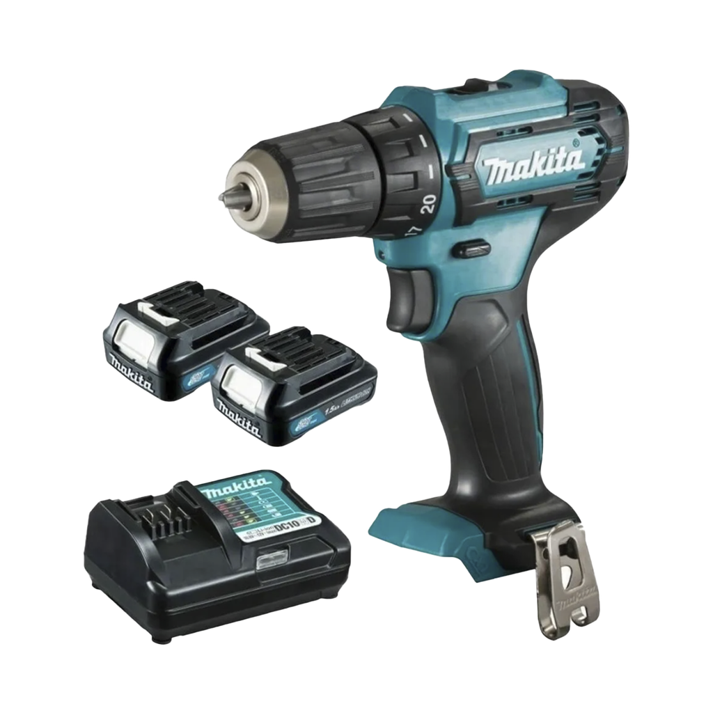 Atornillador broquero cambio rápido 3/8?.  2 baterías 12v de 1.5 amperes y cargador.