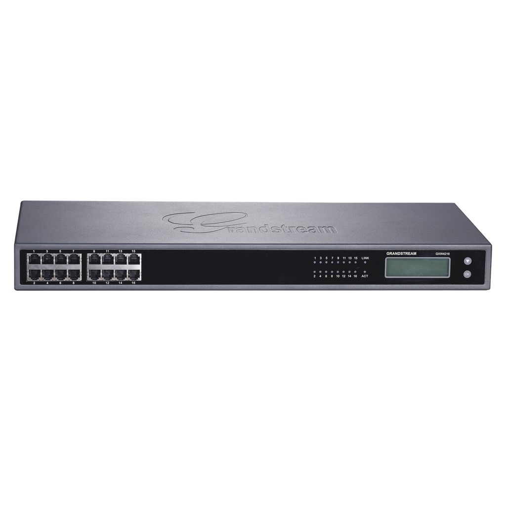 [GXW4216V2] Gateway VoIP GrandStream ATA de 16 puertos FXS + 1 puerto TELCO de 50 pins, p/montaje en rack