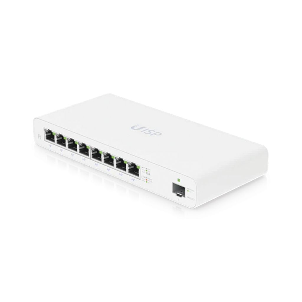 UISP Router Gigabit PoE Pasivo con 8 Puertos para Implementaciones MicroPoP y Redes Seguras