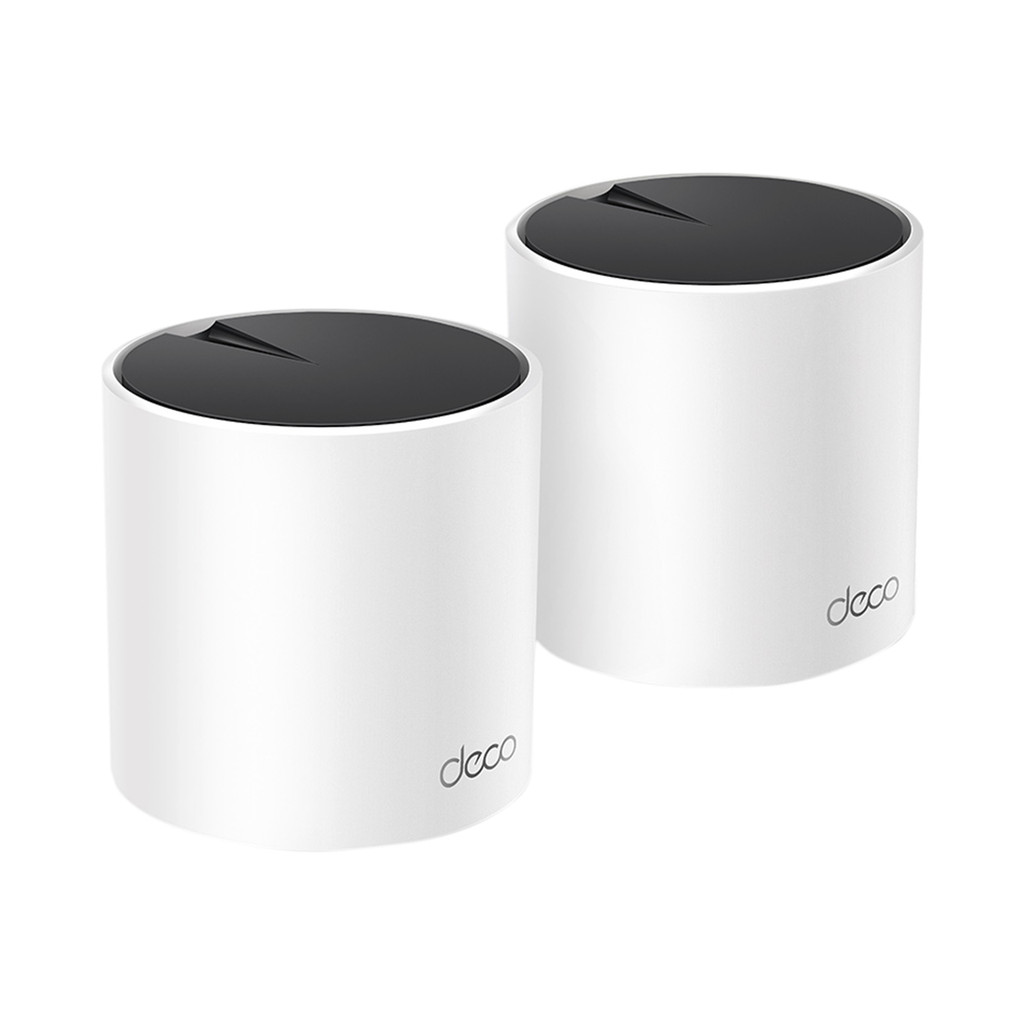 [DECOX55-2PACK] Kit 2 Routers Inalámbricos MESH Interior para Hogar / Doble Banda Wi-Fi 6 AX3000 Mbps / 3 Puerto Gigabit WAN/LAN / 2 Antenas Internas / Administración Mediante la App Deco (iOS, Android) / Protección HomeShield