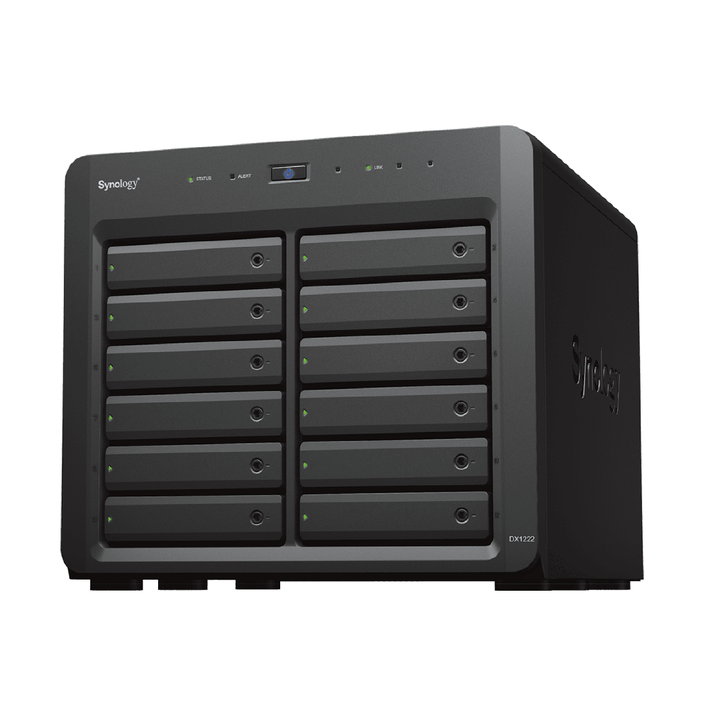 [DX1222] Unidad de Expansión Synology DX1222 | 12 Bahías para HDD/SSD SATA 3.5 o 2.5 | Intercambio en Caliente | Puerto Mini-SAS HD | Garantía de 5 Años.