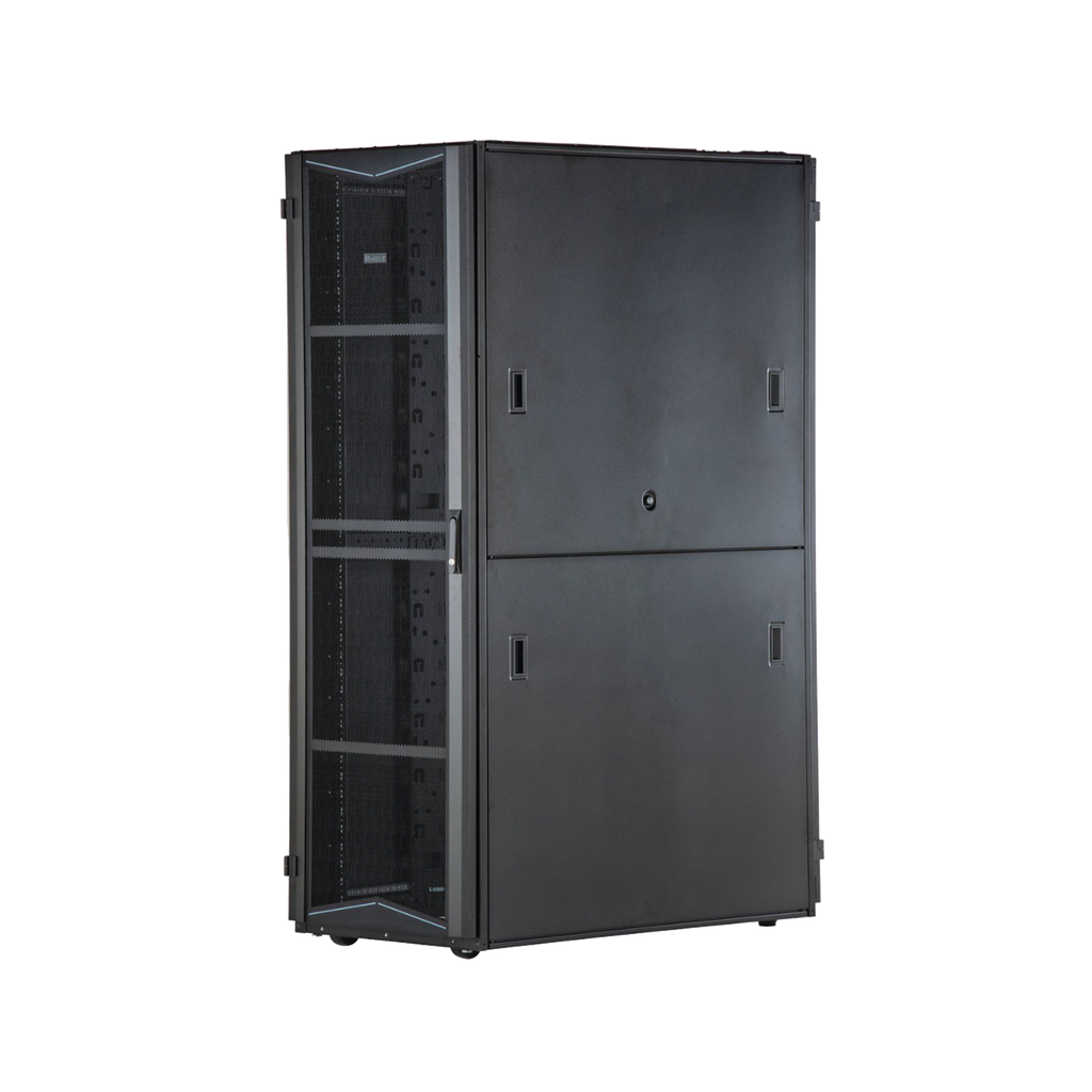 Gabinete FlexFusion para Centros de Datos, 42 UR, 800 mm de Ancho, 1070 mm de Profundidad, Fabricado en Acero, Color Negro