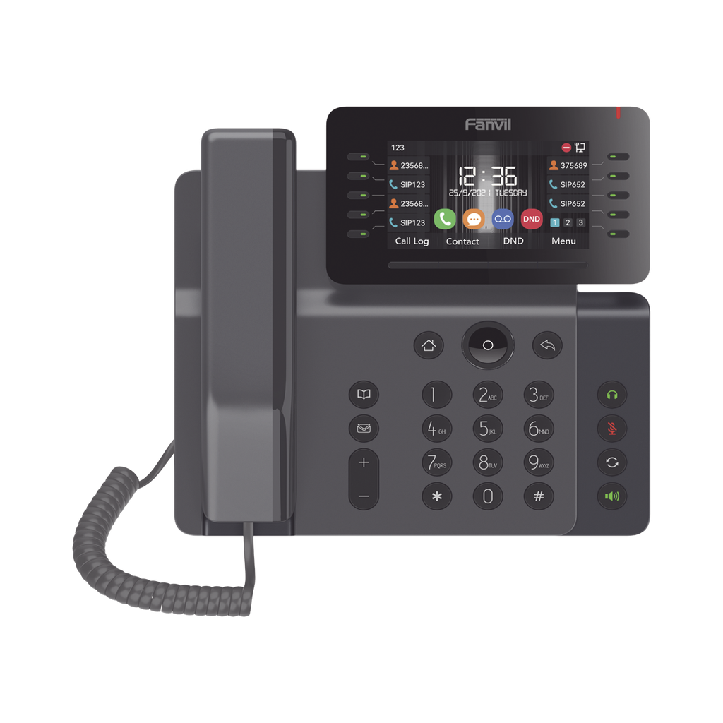 Teléfono IP Empresarial Esencial WiFi / Bluetooth, 20 líneas SIP, pantalla a color 4.3 ajustable, PoE, puertos Gigabit, conferencia local de 6 vías.