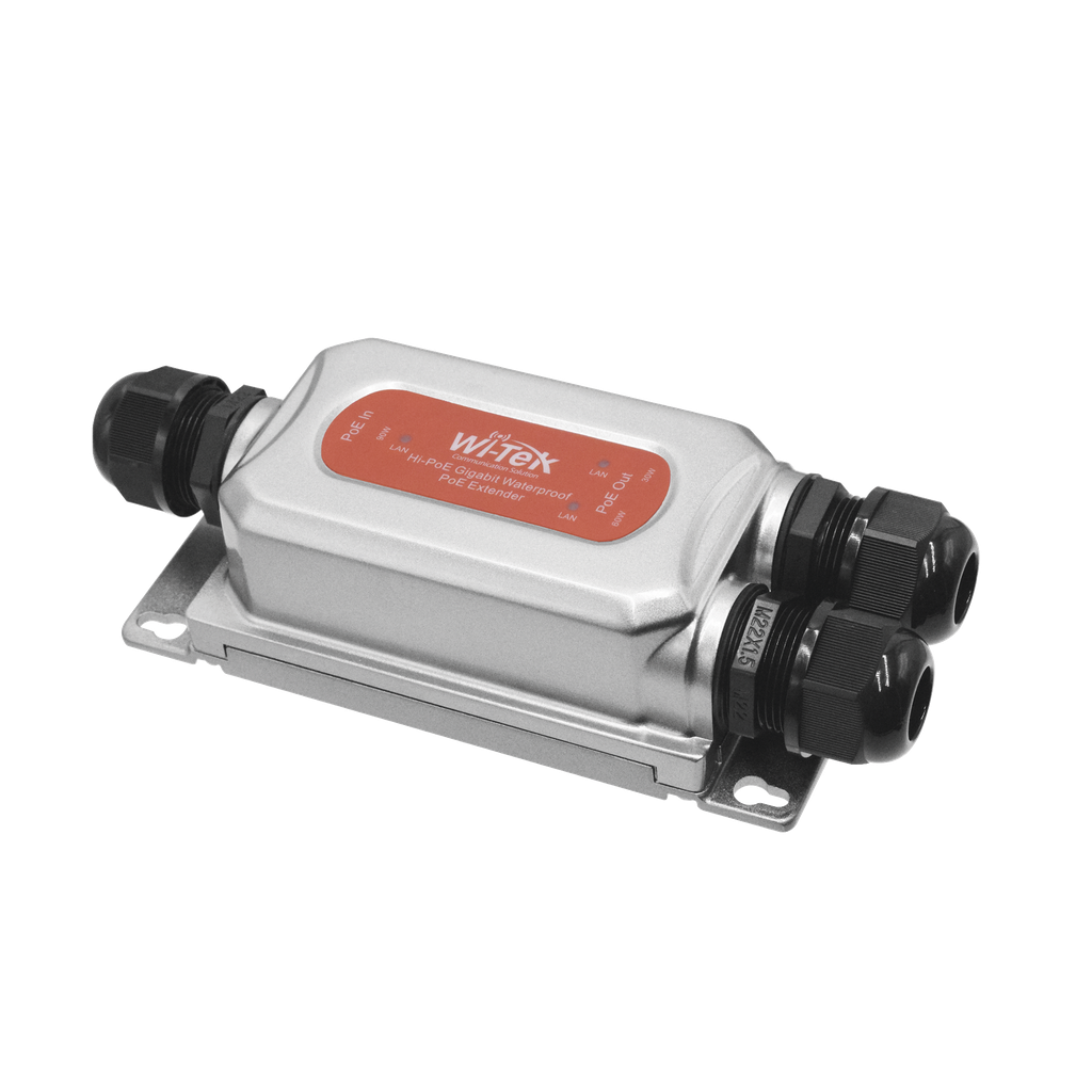 [WIPOE22EO] Extensor PoE para exterior / Entrada PoE de 90W y 2 salidas PoE de 60W y 30W / Protección IP68 / Ideal para Aplicaciones de CCTV