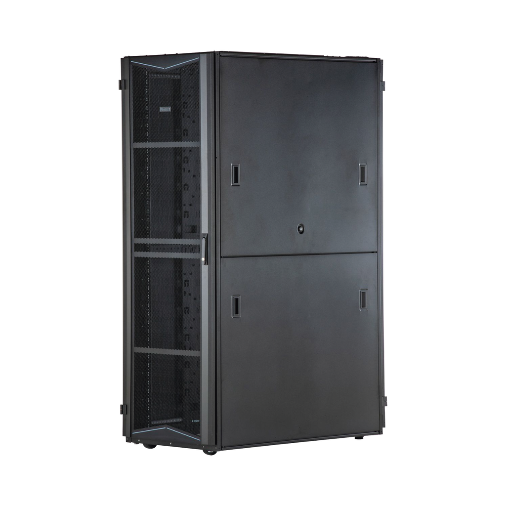 Gabinete FlexFusion para Centros de Datos, 42 UR, 700 mm de Ancho, 1200 mm de Profundidad, Fabricado en Acero, Color Negro