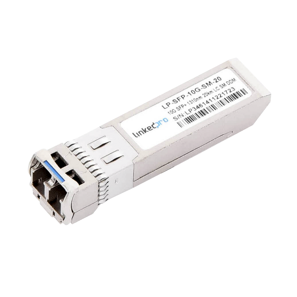 Transceptor Óptico SFP+ (Mini-Gbic) / Monomodo 1310 nm / 10 Gbps / 10GBASE-LR / Conectores LC/UPC Dúplex / DDM / Hasta 20 km