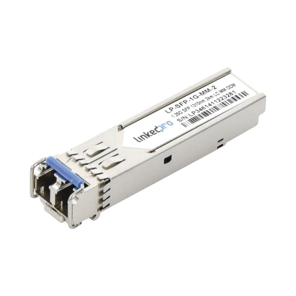 [LP-SFP-1G-MM-2] Transceptor Óptico SFP (Mini-Gbic) / Multimodo 1310 nm / 1.25 Gbps / 1000BASE-SX / Conectores LC/UPC Dúplex / DDM / Hasta 2 km