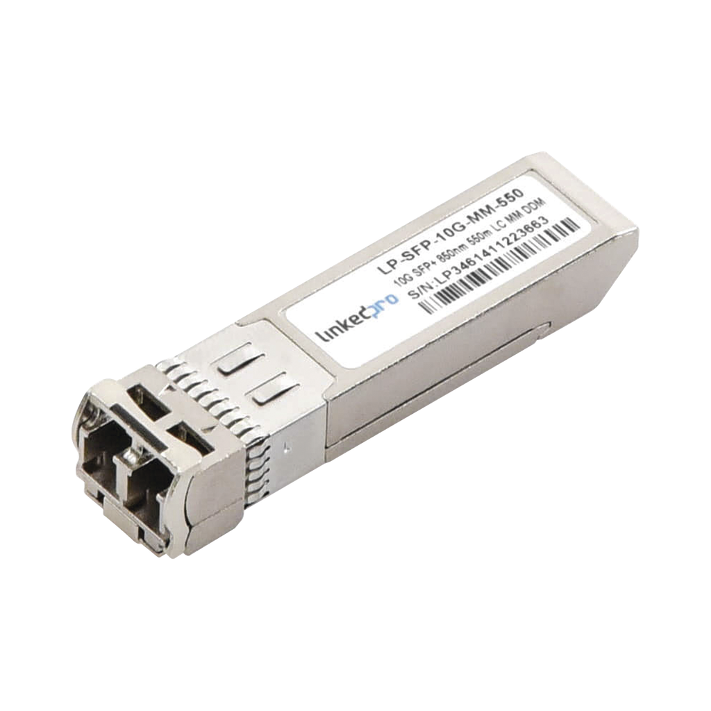 [LP-SFP-10G-MM-550] Transceptor Óptico SFP+ (Mini-Gbic) / Multimodo 850 nm / 10 Gbps / 10GBASE-SR / Conectores LC/UPC Dúplex / DDM / Hasta 550 m