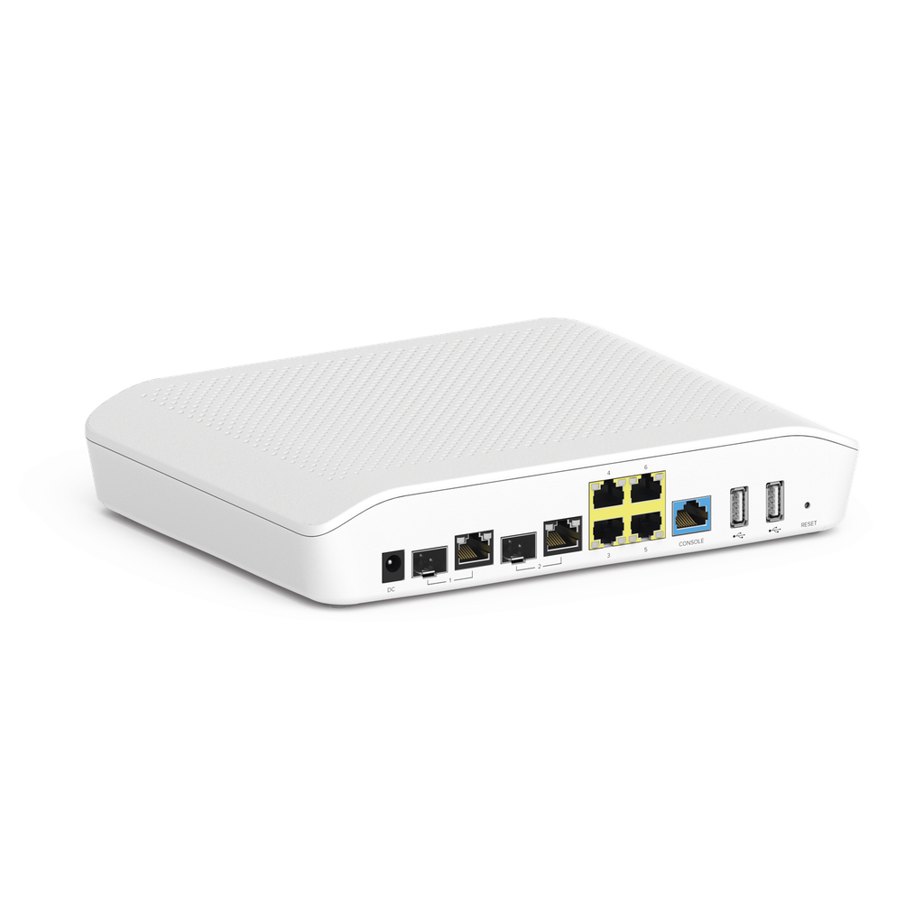 Router/Firewall, con función SD-WAN NSE3000 / 2 puertos WAN Gigabit + 2 SFP combo / 4 puertos LAN Gigabit / Detección de Amenazas/ Bloqueo de Aplicaciones / Administración desde la Nube con cnMaestro / Hasta 1,000 dispositivos