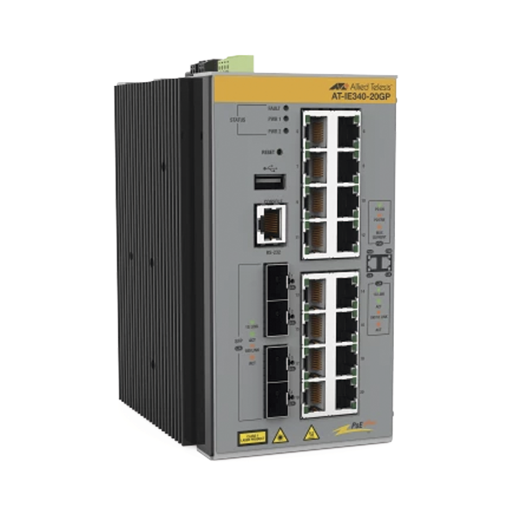 Switch Industrial Capa 3, 16x 10/100/1000T PoE+, 4x 100/1000X SFP (TAA compliant)