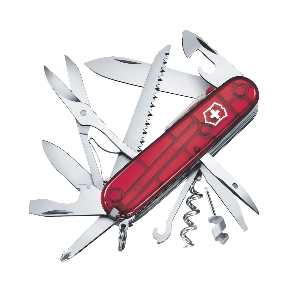 [17915T] Navaja Victorinox de Bolsillo Mediana Huntsman Lite de 21 Funciones con Luz LED