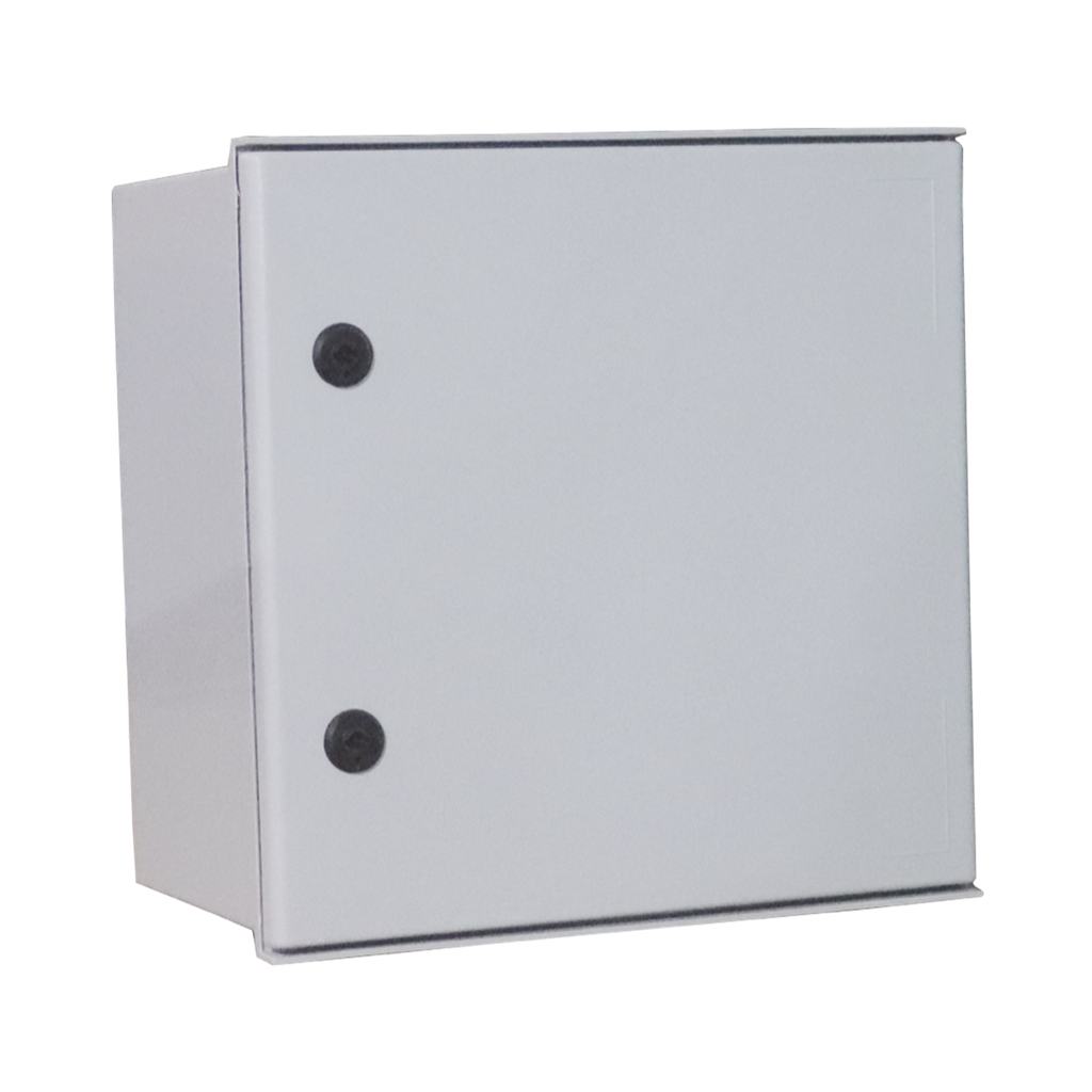 Gabinete de Poliéster IP65 Uso en Intemperie (400 x 400 x 200 mm) con Placa Trasera Interior de Plástico (Incluye Chapa y Llave).