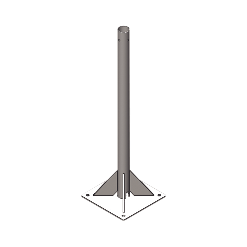 Mástil de 4 metros por 2 de Diámetro. Galvanizado por Inmersión en Caliente.