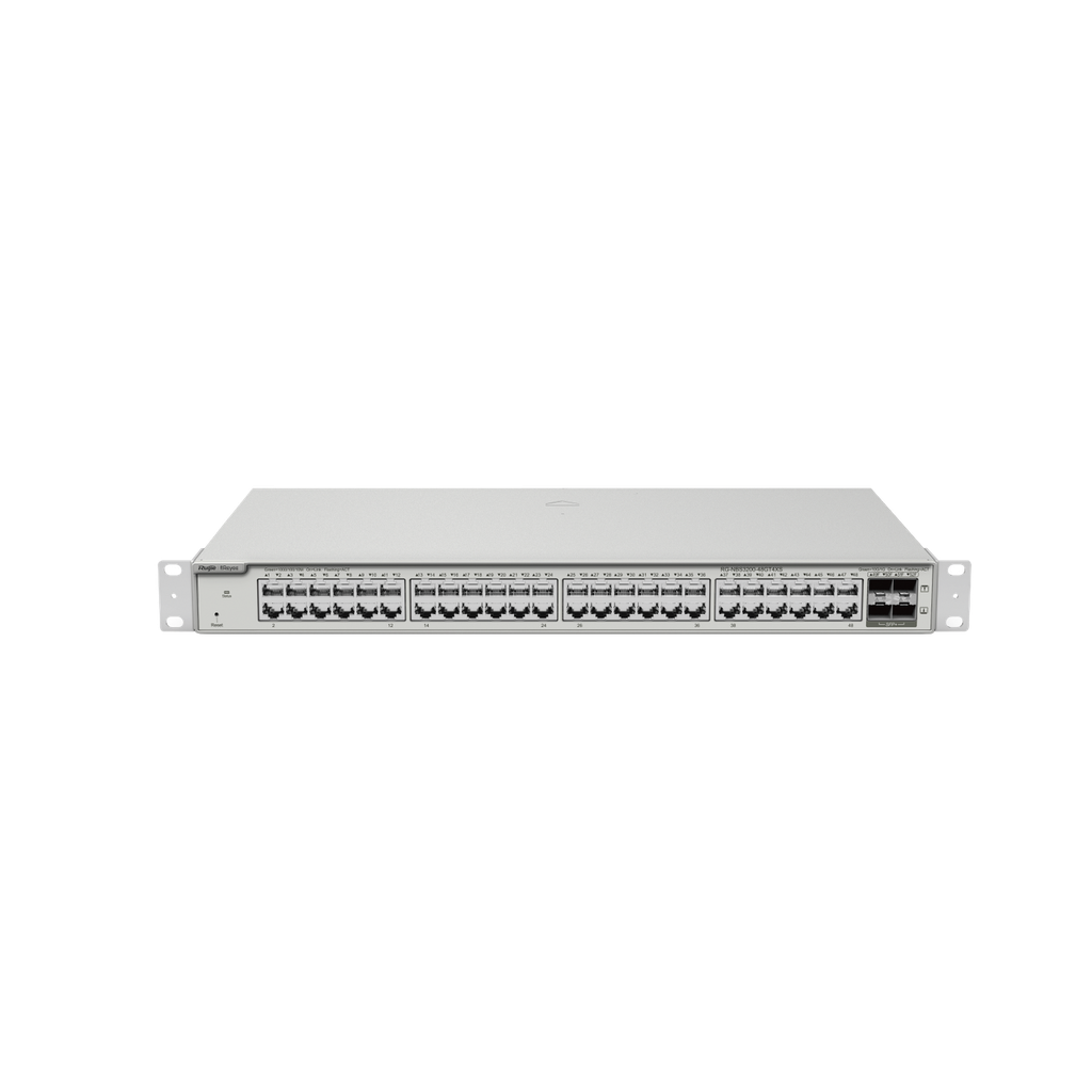 Switch Administrable Capa 2+ Plus, con 48 puertos Gigabit + 4 SFP+ para fibra 10Gb, gestión gratuita desde la nube