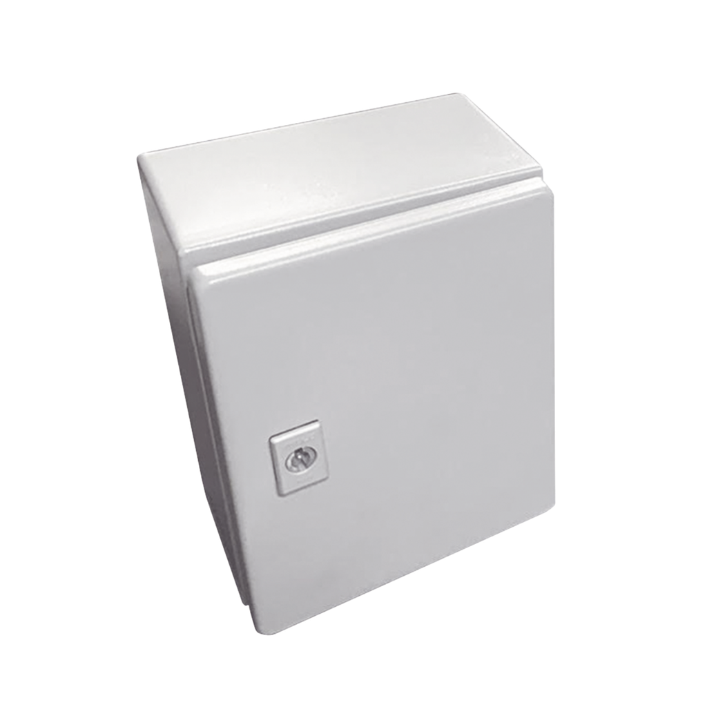 Gabinete de Acero, Nema 4 -IP 66 de 40 x 50 x 20 cm con Platina y certificado UL.