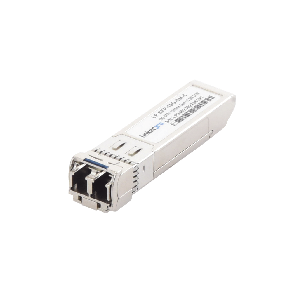 Transceptor Óptico SFP+ (Mini-Gbic) / Monomodo 1310 nm / 10 Gbps / 10GBASE / Conectores LC/UPC Dúplex / DDM / Hasta 5 km
