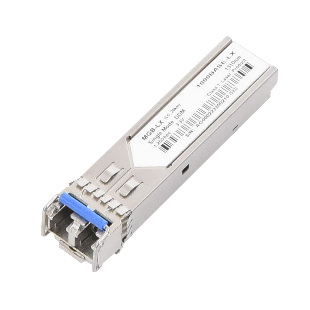 Paquete de 10 Piezas del Modelo (MGB-LX v2) del Transceptor mini-GBIC SFP 1G LC Duplex Para Fibra Monomodo de 20 Km