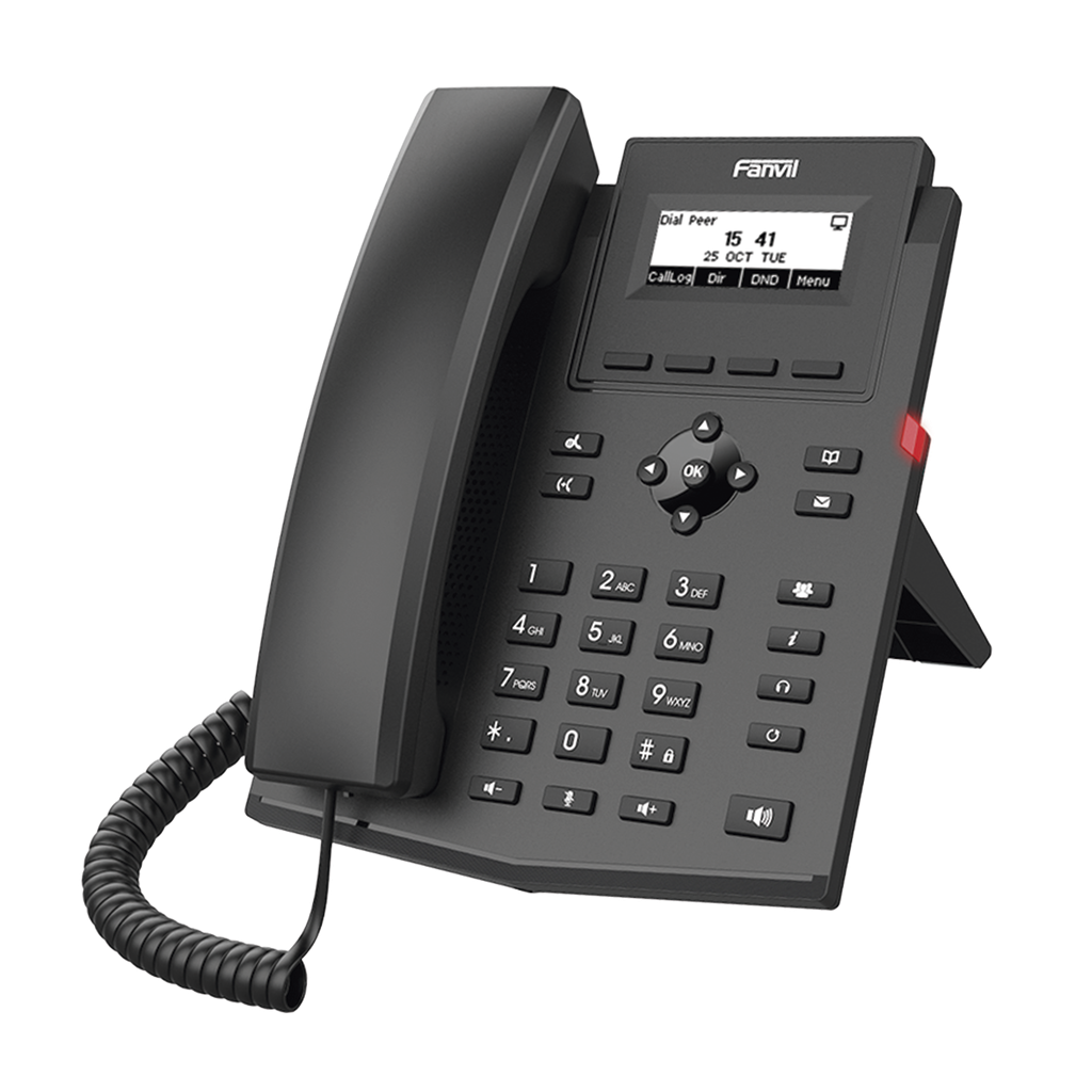 [X301W] Teléfono IP WiFi empresarial para 2 líneas SIP con pantalla LCD, Códec Opus, conferencia de 6 vías.