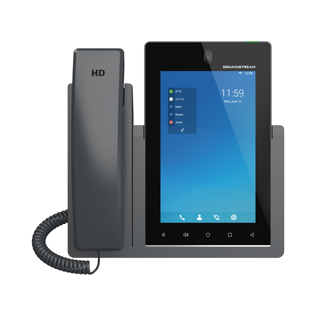 [GXV3470] Teléfono IP Android 11, 16 líneas SIP con 16 cuentas, pantalla táctil  7, puertos Gigabit, Wi-Fi, Bluetooth, PoE, codec Opus, IPV4/IPV6 con gestión en la nube GDMS