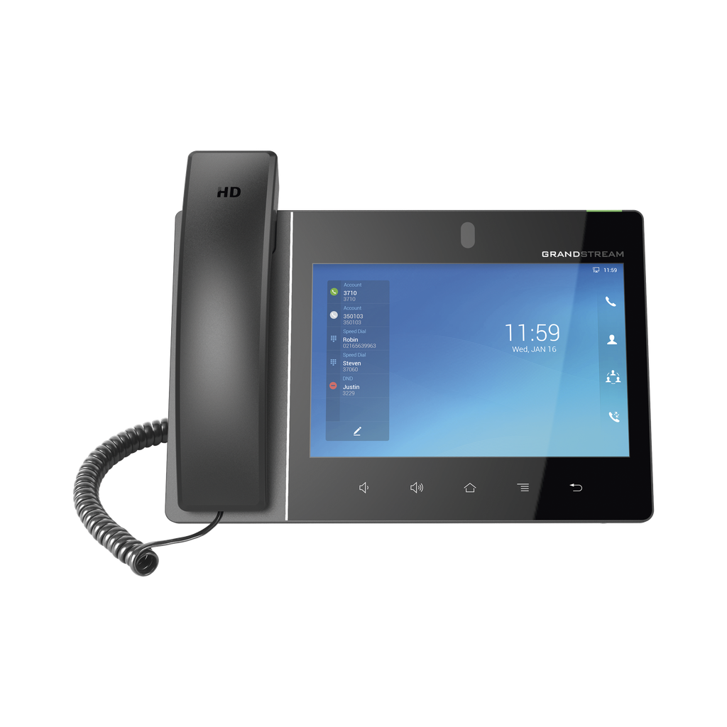 [GXV3480] Teléfono IP Android 11, 16 líneas SIP con 16 cuentas, pantalla táctil  8, puertos Gigabit, Wi-Fi, Bluetooth, PoE, codec Opus, IPV4/IPV6 con gestión en la nube GDMS