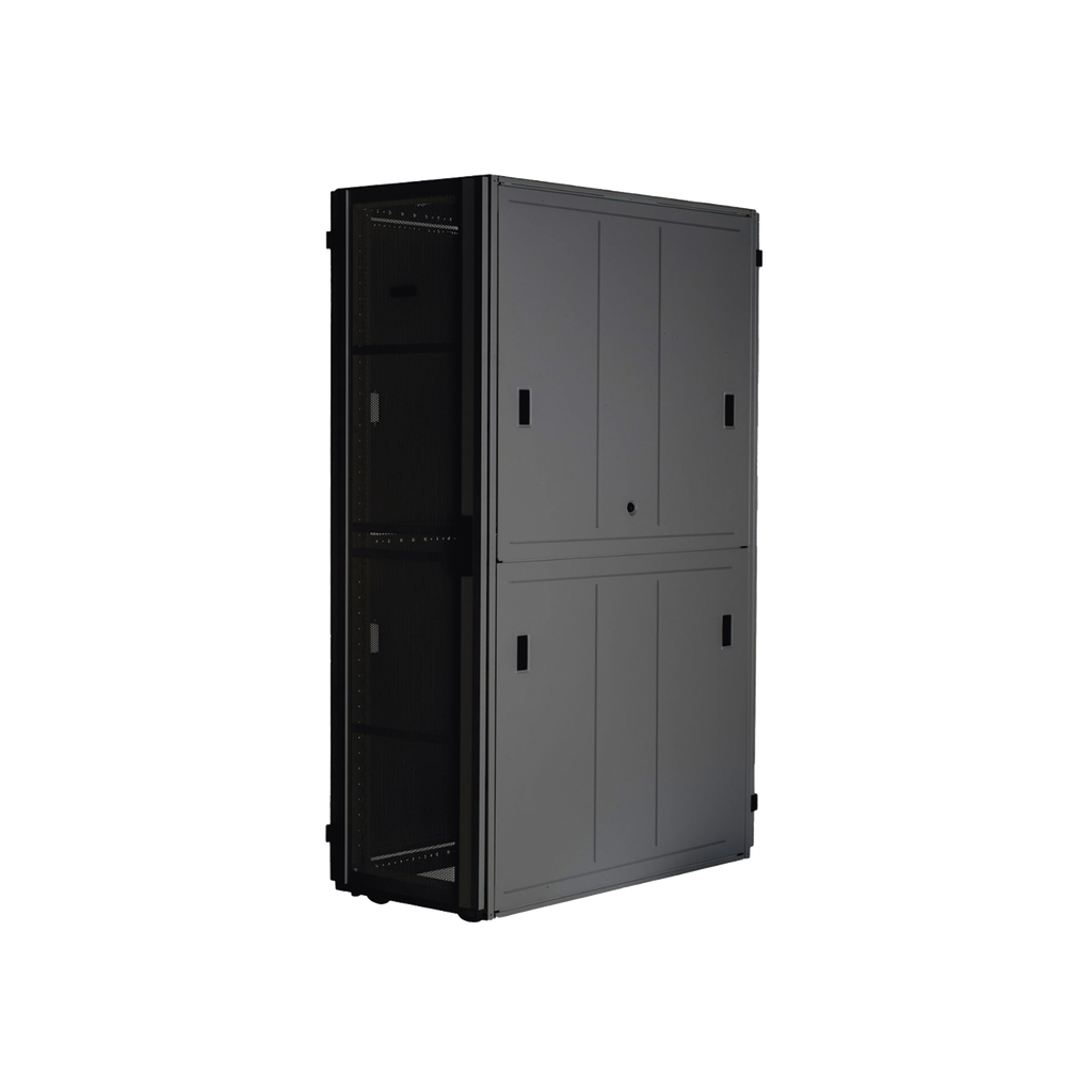 Gabinete FlexFusion? XGL (Light) para Centros de Datos, 42 UR, 600 mm de Ancho, 1200 mm de Profundidad, Fabricado en Acero, Color Negro